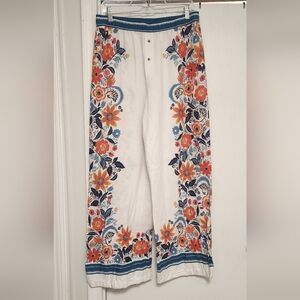 Anthropologie Floral Pants Sz M